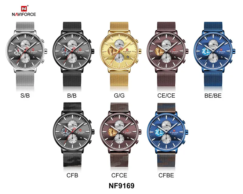 NAVIFORCE мужские наручные часы спортивные водонепроницаемые Топ бренд Роскошные