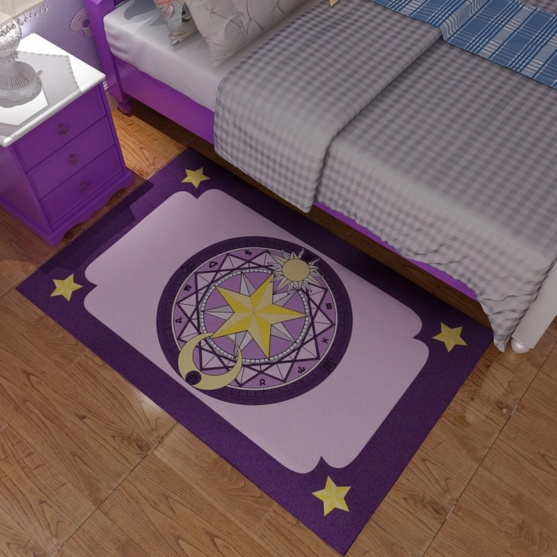 

Cartoon Variety Sakura Magic Card Magic Array Carpet Sofa Rectangular Bedroom Living Room Room Bedside Anime