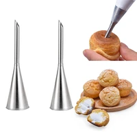 stainless steel puffs cream icing piping nozzle tip cake cupcake injection russian syringe tube kitchen pastry decorating tools