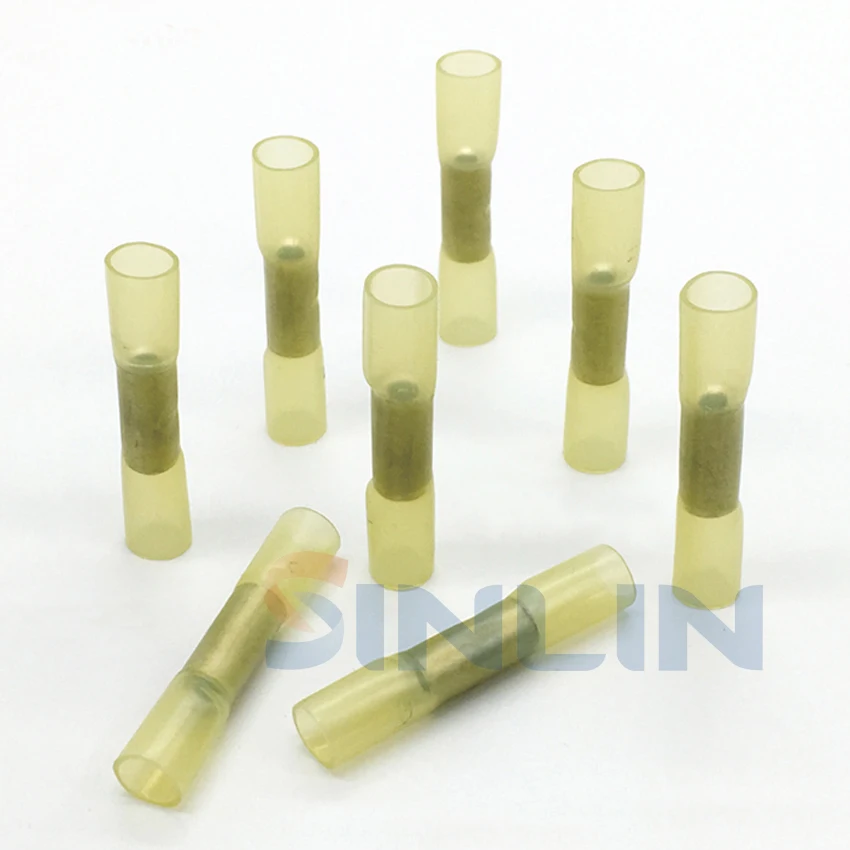 250 шт. BHT5 утепленная Термоусадочные Провода электрические обжимной разъема 12 10AWG 4