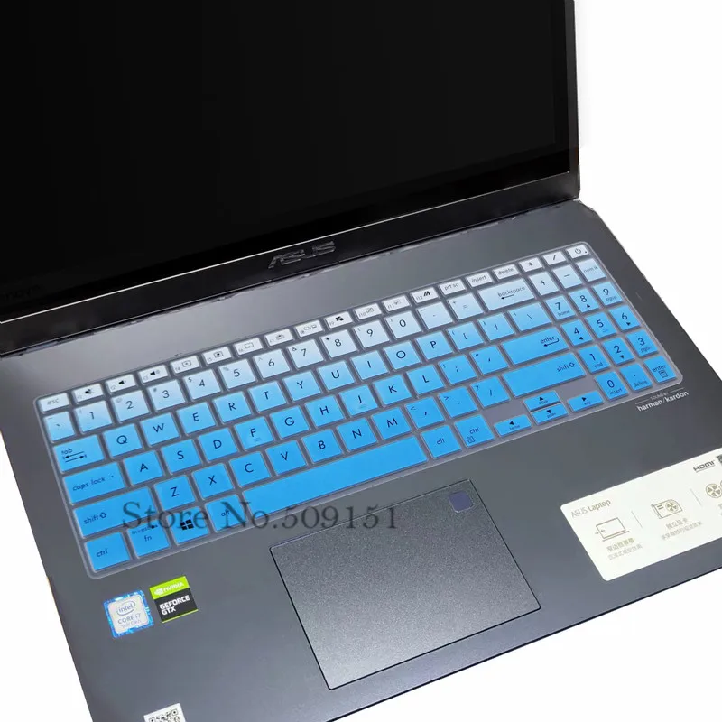 15 6 дюймов ноутбук силиконовая клавиатура кожного покрова протектор для VivoBook15 X