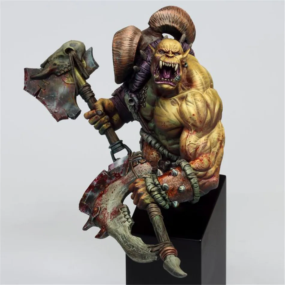 Резиновый бюст Tigerish Orc Warrior 1/12 Сборная модель фигурка набор из смолы бесцветные
