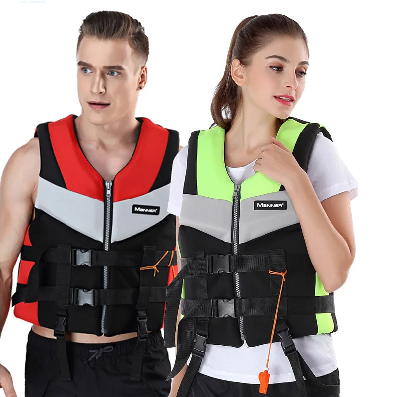 Adults Life Jacket Neoprene Safety Vest Rescue Wakeboard Drifting Fishing Swimming Jack | Спорт и развлечения