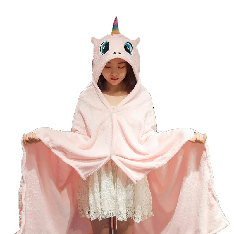 Милое мультяшное освещение собака динозавра плащ для кошек кондиционер одеяло