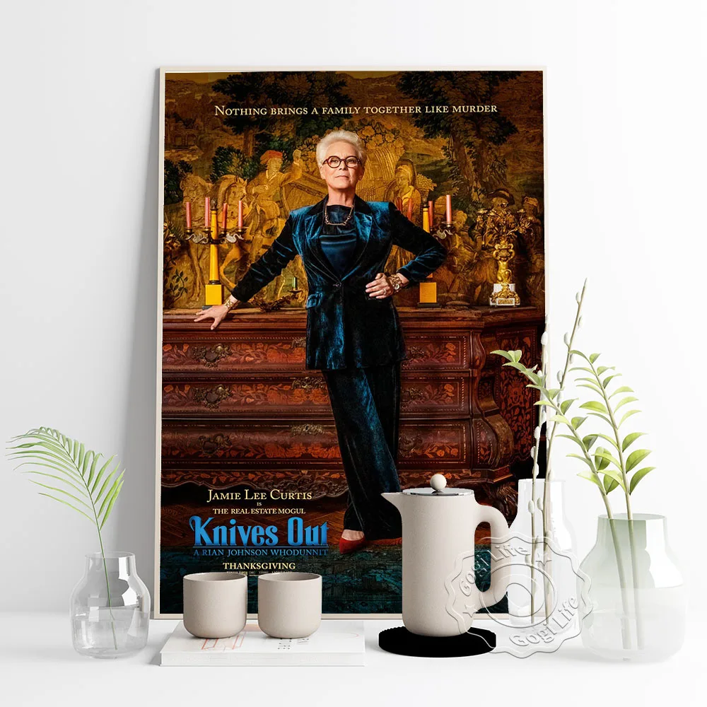 Постер американского фильма ножи художественный постер Даниэль Крейг Крис Эванс