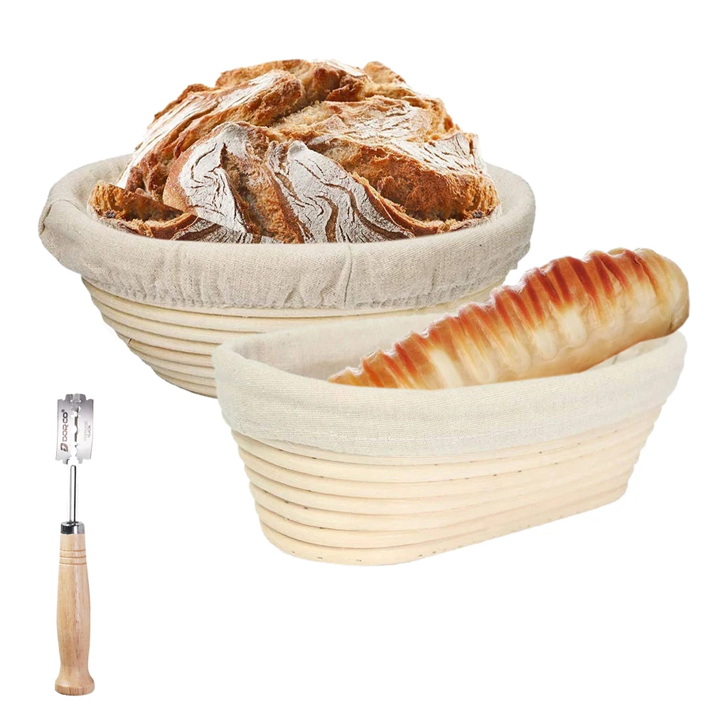

Bread Fermentation Basket Rattan Bread Proofing Basket Dough Baguette Banneton Brotform Proofing Proving Baskets Baking Tool