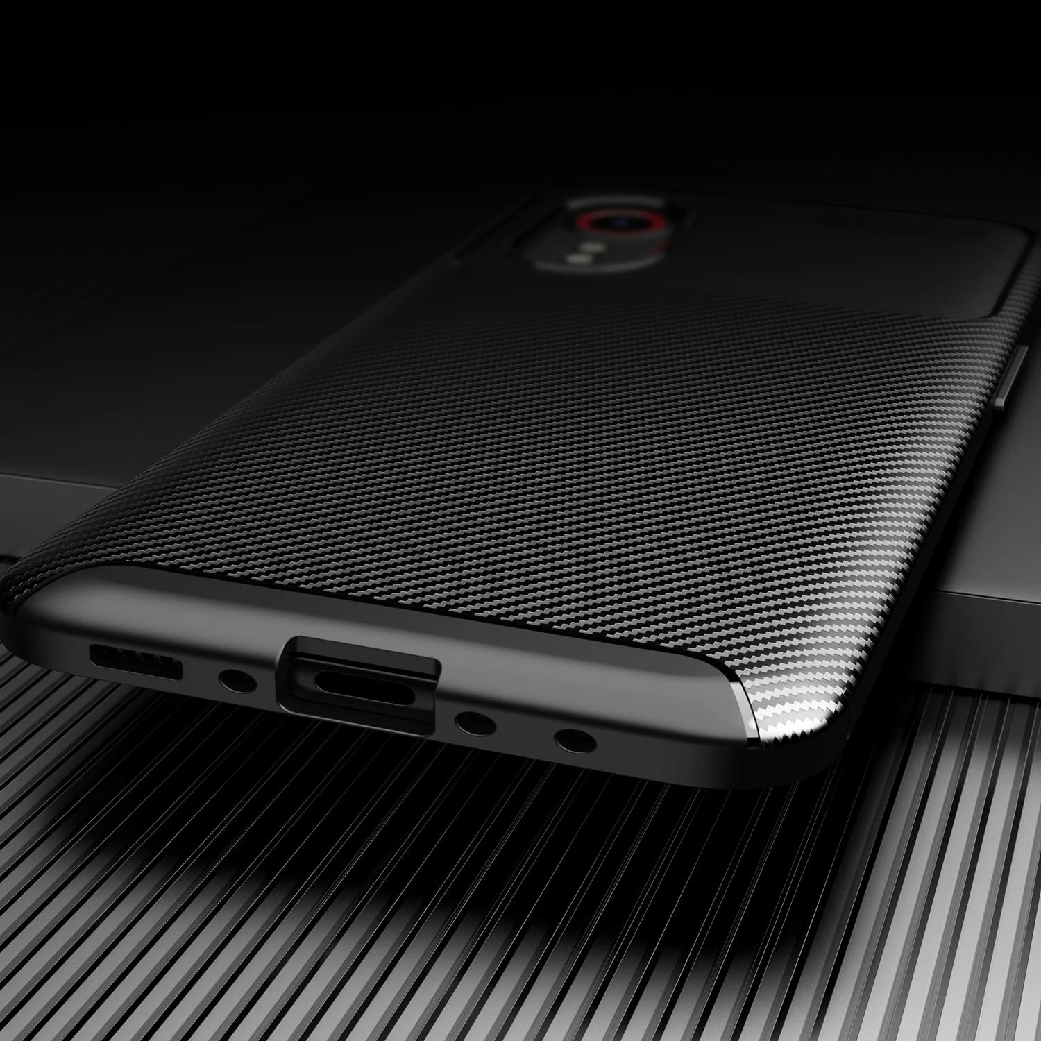 

Case For Galaxy Xcover 5 Carbon Fiber Shockproof Soft TPU Armor Cover For Samsung Galaxy Xcover5 SM-G525F