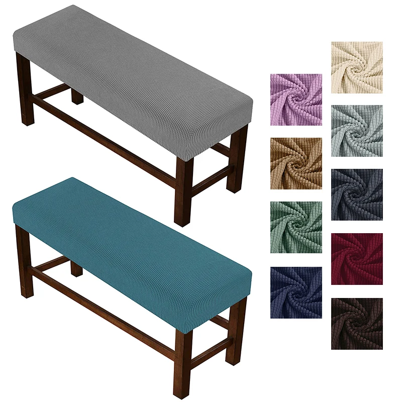 

Ottoman Cover Long Bench Cover Elastic Foot Stool Cover Sofa Cover Stretch Footrest Cover Jacquard Fabric Covers For Living Room