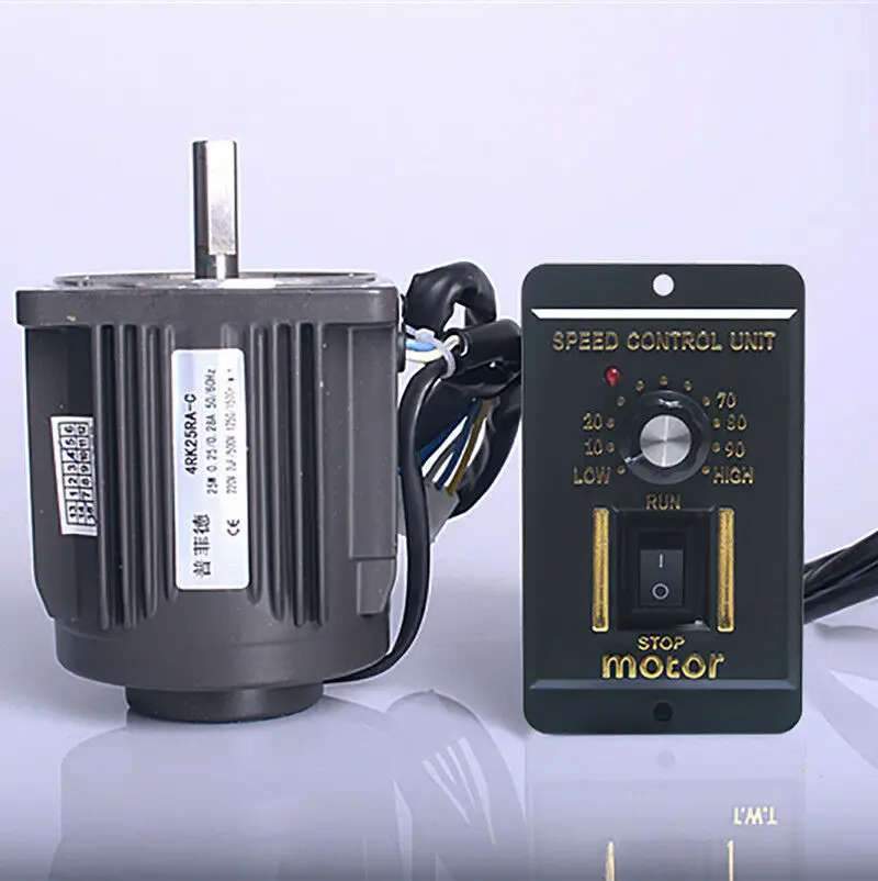 220V 25W Optical axis deceleration geared AC motor 1250rpm with controller GOOD  H# enlarge