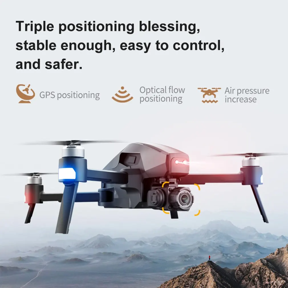 

M1 Pro Drone Mechanical 2-Axis 6k High Definition Gimbal Camera 5G Wifi Gps System RC Foldable Quadcopter Gifts