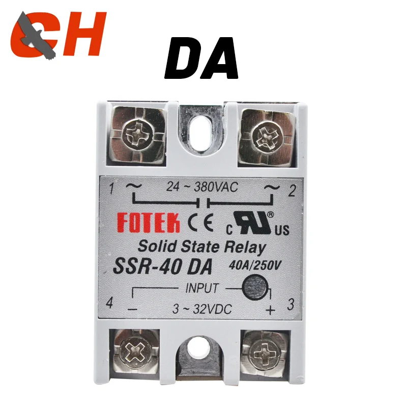 Buy High quailty solid state relay SSR-25DA SSR-40DA SSR- 60A 80A actually 3-32V DC TO 24-380V AC SSR25DA 40DA 60DA 80DA top brand on