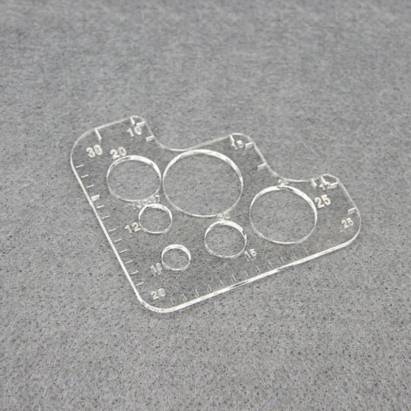 Инструменты для кожевенного Ремесла прозрачный акриловый шаблон круглая