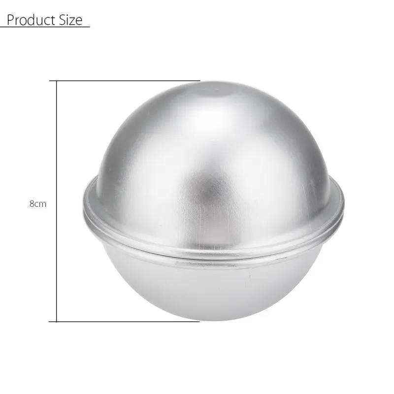 

2/4/6pcs 8cm Bath Bomb Mold 3D Metal Aluminum Alloy Ball Sphere Shape Bath Salt Bomb Handmade DIY Bathing Making Tools Salt