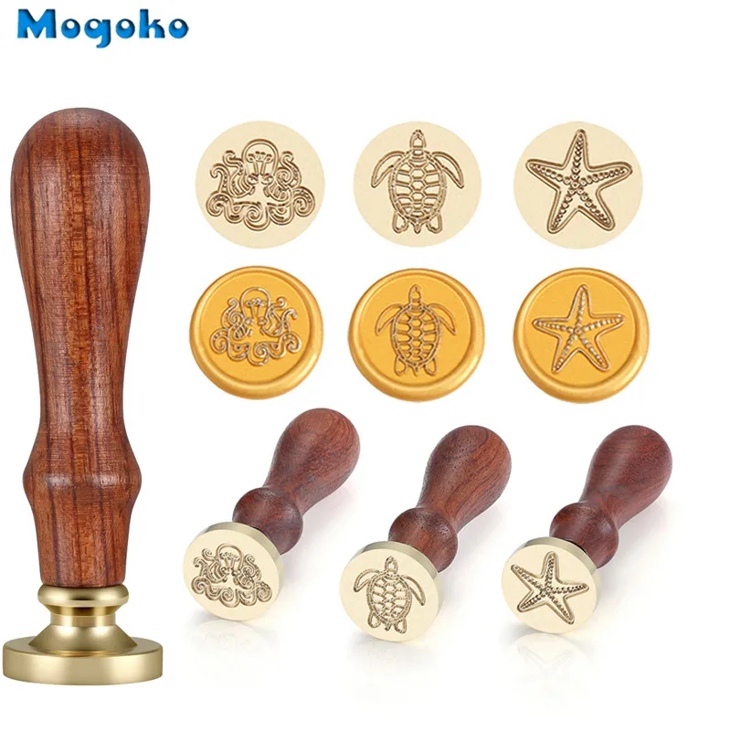 Mogoko океанская серия печатные штампы для воска Ретро деревянная классическая