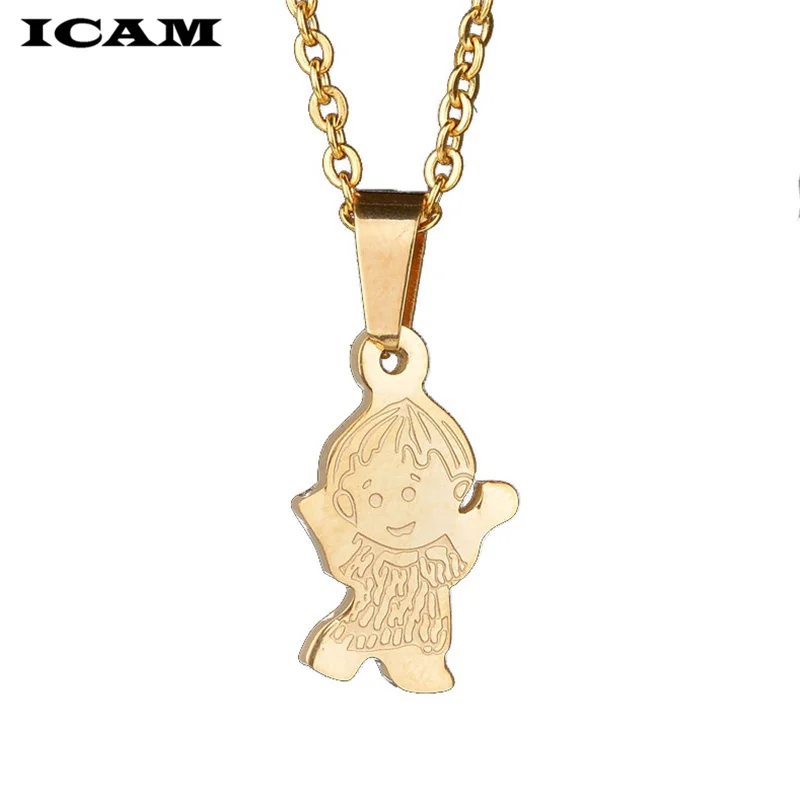 Ожерелья ICAM из нержавеющей стали для всей семьи мальчиков и девочек ожерелье