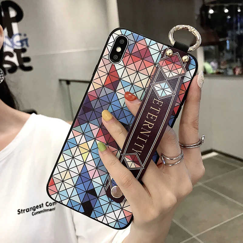 22 Чехол с ремешком на руку для samsung Galaxy Note 10, 9, 8 Plus, 10+ кольцо на палец, чехол из ТПУ для samsung Galaxy S10E, S9, S8, S10 Plus - Цвет: 22