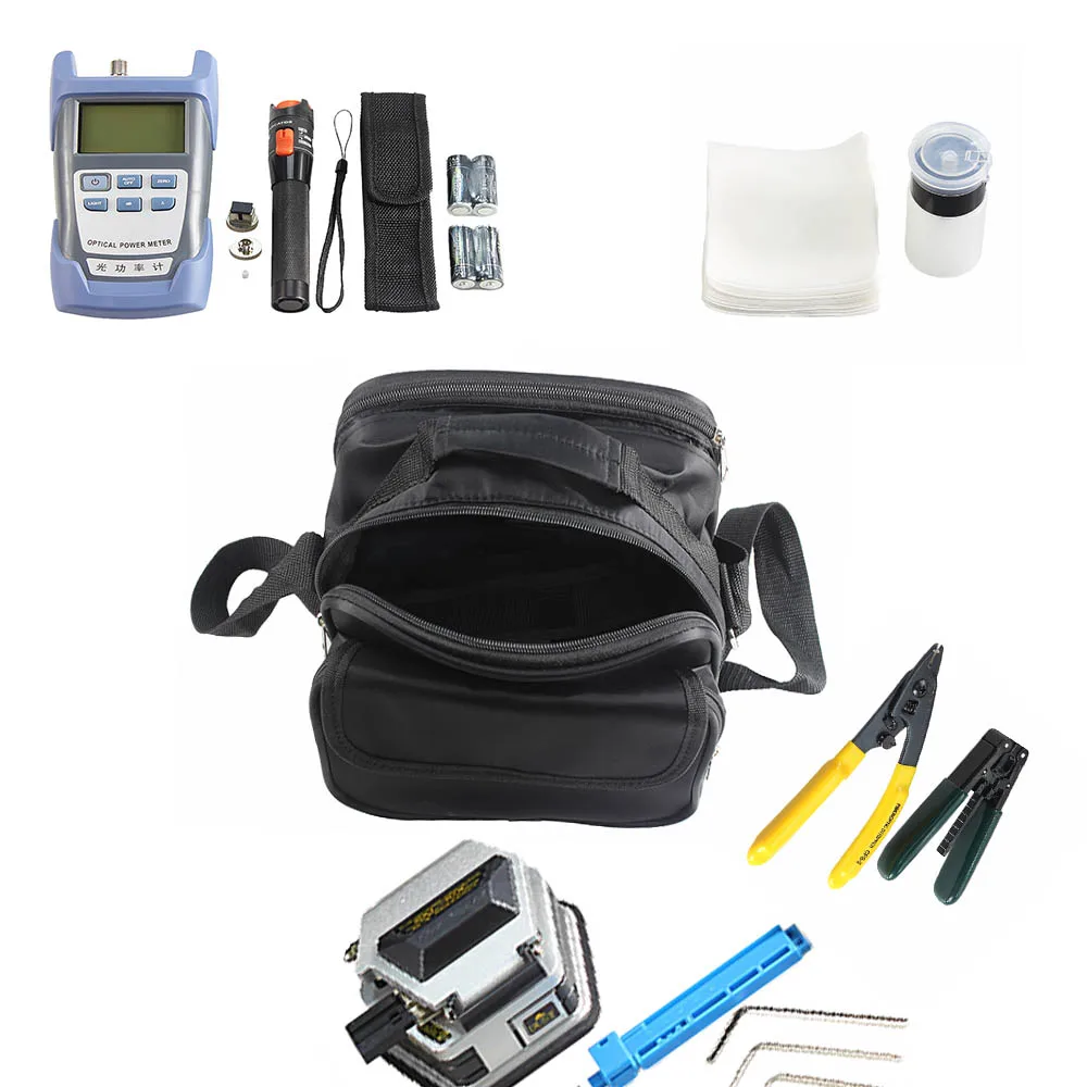 

07 типов волоконно-оптический сварочный аппарат ящик для инструментов с SKL-60C волоконный Тесак оптический Мощность метр, 10 км Визуальный дефектоскоп, удобный