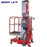 6m hydraulic single column mobile aluminum vertical mast lift with ce