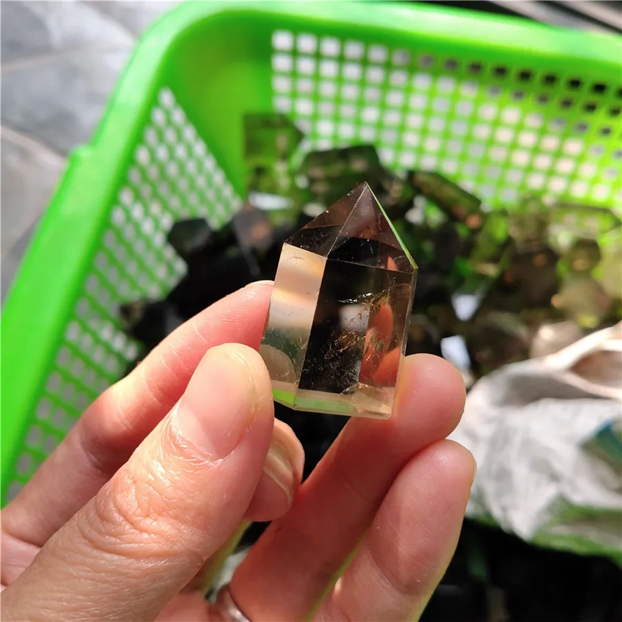 Smokey Quartz Хрустальная кварцевая башня с цитрином, с аметистом дымчатого камня точка остров Wicca Декор Islan кристаллы Himalaya Исцеление Herbals обелиска подарок - Цвет: Smokey Quartz