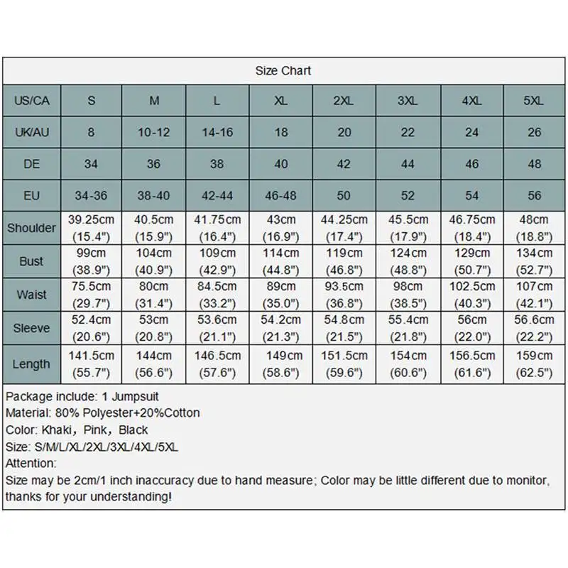 

2021 Celmia Rompers Women's Loose Solid Cargo Overalls Fashion Long Sleeve Work Jumpsuits Zipper Solid Color Long Playsuits 5XL