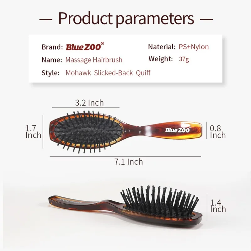 Портативная Массажная расческа массажка Антистатическая круглая щетка для