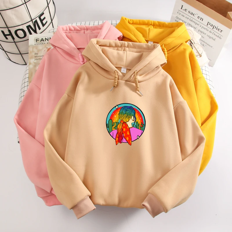 Literary Womens Graphic Sweatshirt Vintage Oversize Harajuku Hoody Ladies Hip Hop Autumn Winter Long Sleeve Sweetshirt for Girls