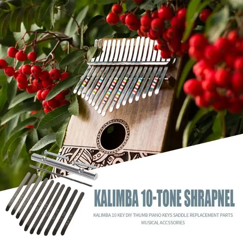 Пианино Kalimba с 10 клавишами музыкальный инструмент мост для большого пальца седло