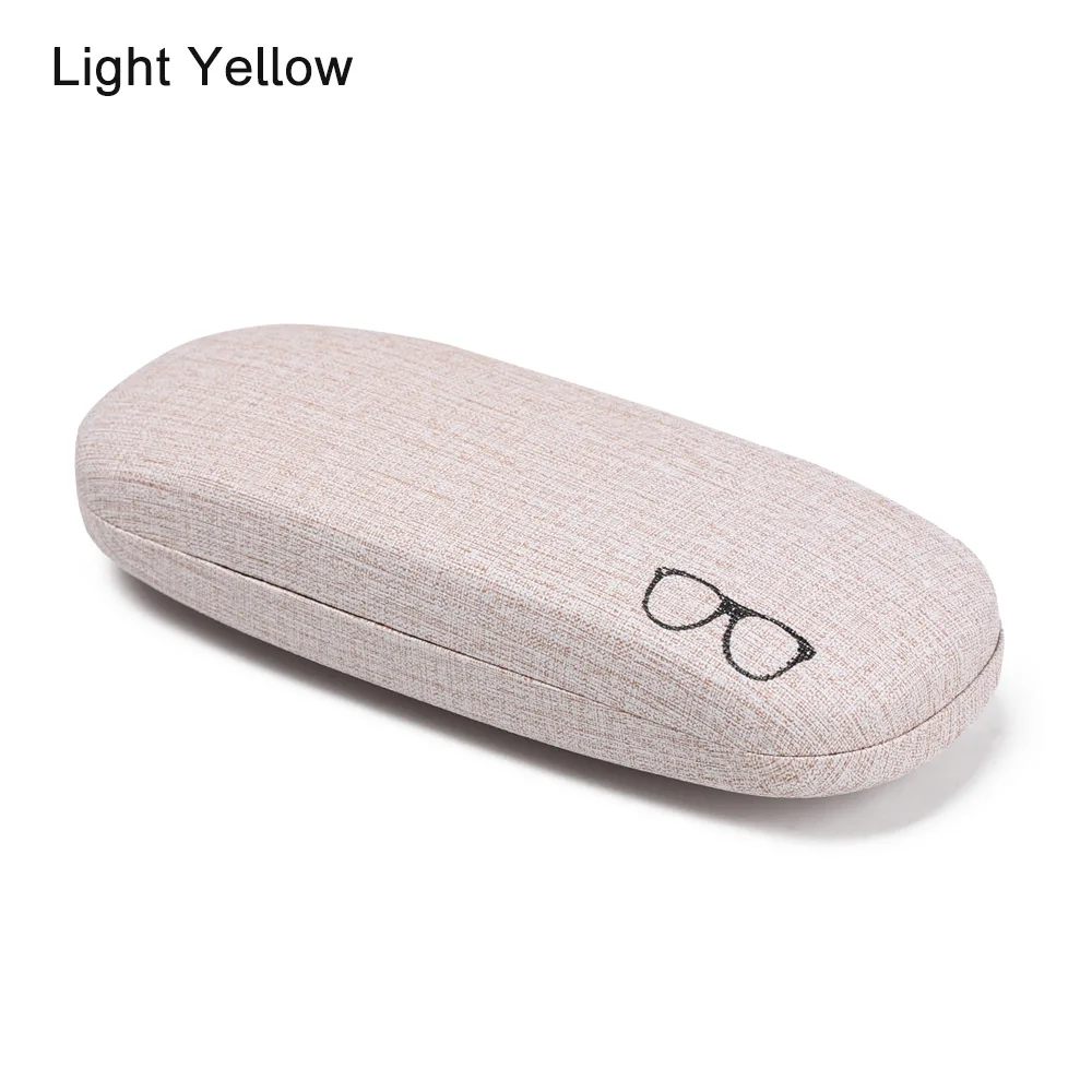 light yellow 1 шт. красивый портативный Чехол для очков для чтения, жесткий футляр для хранения очков, уличные солнцезащитные очки, защитные очки, аксессуары для очков - Цвет: light yellow