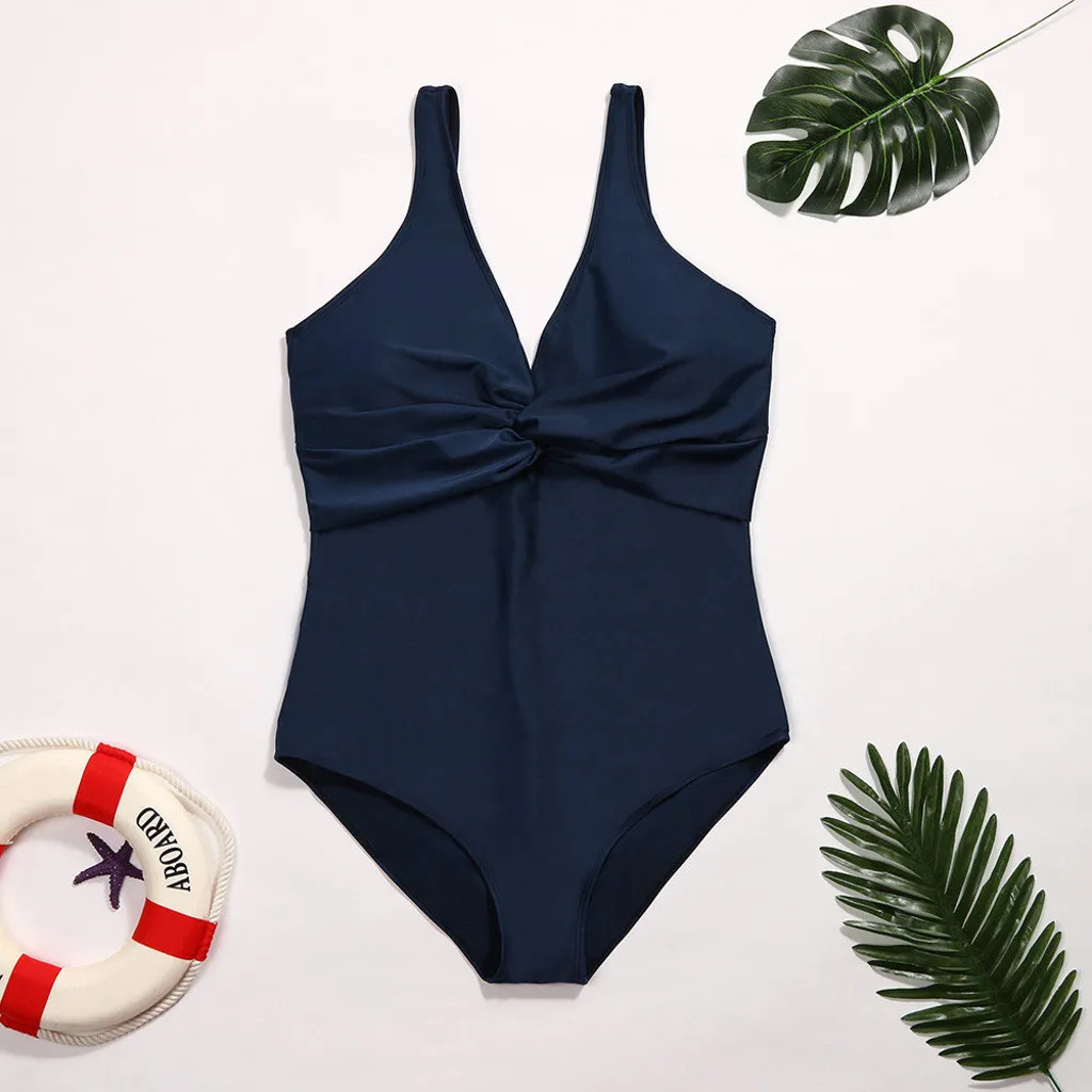 JAYCOSIN размера плюс соединенный женский купальник бикини сплошной цвет галстук