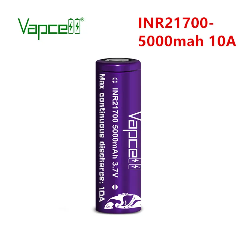 Оригинальный Vapcell INR21700 5000 mAh 10A M50 3 7 V 21700 перезаряжаемый литий-ионный аккумулятор