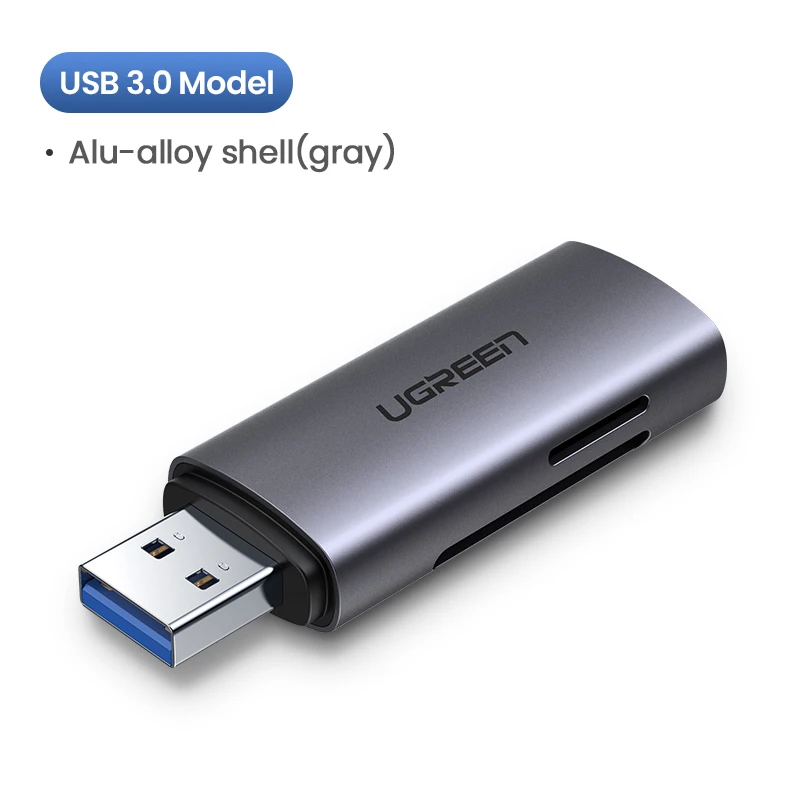 Ugreen кард-ридер USB 3,0 type C для SD Micro SD TF адаптер для ноутбуков Аксессуары OTG кардридер смарт-карта памяти SD кардридер - Цвет: USB 3.0 - Alu alloy