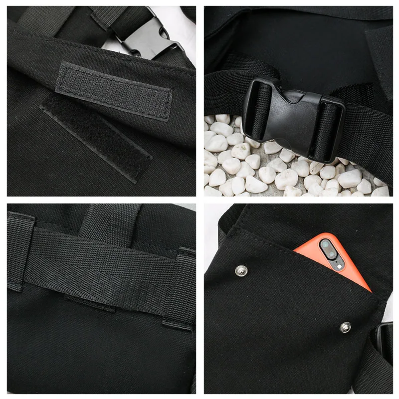 

Women Tactical Waist Bag Chest Rig Bag Function Streetwear Vest Bags Unisex Trendy Hip Hop Chest Bag Adjustable Chest Pack YB119