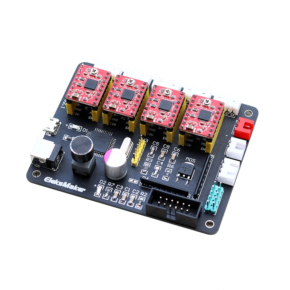 EleksIVAxis XYZA 4 оси драйвер шагового двигателя Управление плата панель управления + USB