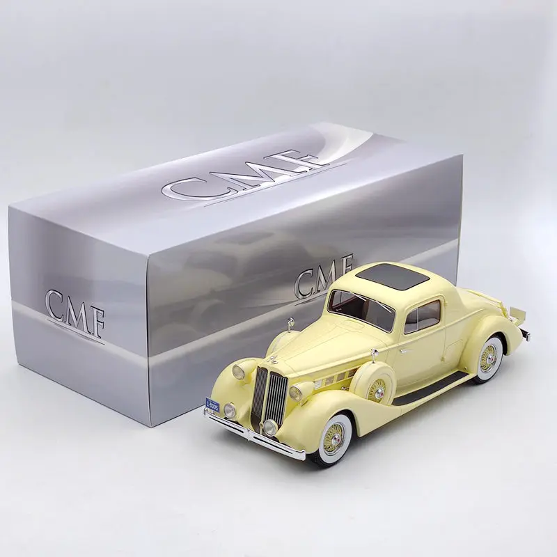 CMF 1:18 for Packard Super Eight Coupe 1936 CMF18005 Yellow Resin Models Car Decorations Collection Gifts