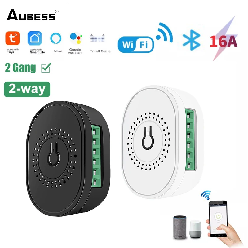 

Модуль Wi-Fi Tuya Mini 16 А с приложением Smart Life, двухсторонний прерыватель для умного дома, работает с Alexa Google Home
