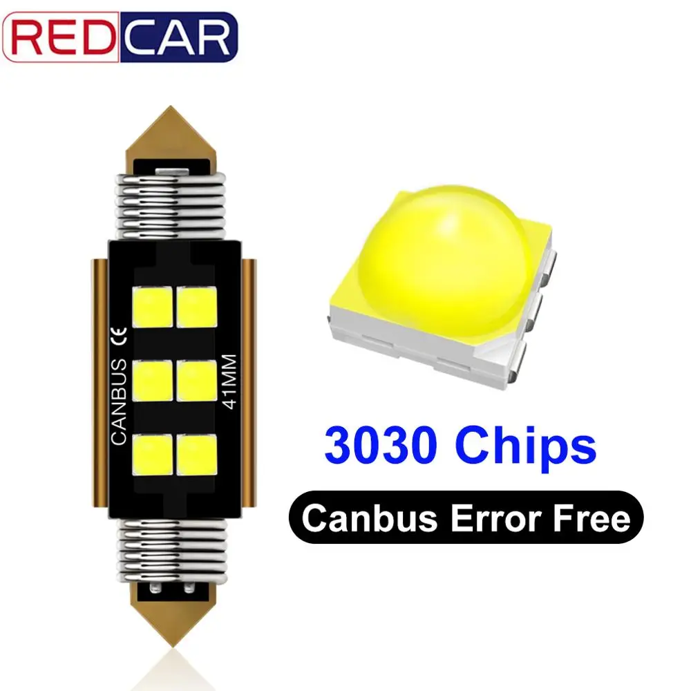СВЕТОДИОДНЫЙ Автомобильный купольный фонарь C5W C10W 1 шт. 31 мм 36 39 42 6SMD Сверхяркие