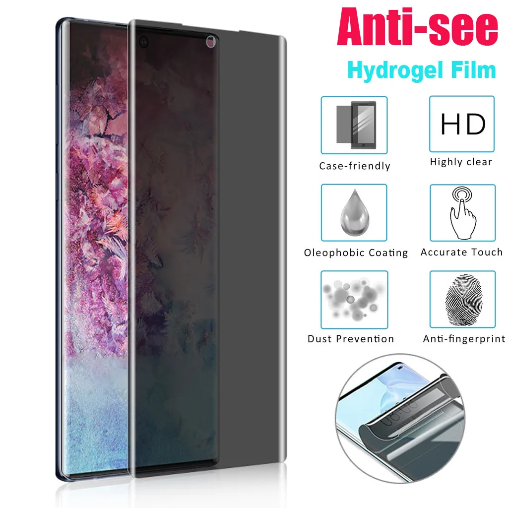 Защитное стекло для сохранения личной информации пленка для samsung Galaxy Note 10 HD полное покрытие гидрогель анти-ползучий Защитная пленка для Note 10+# P3