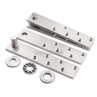 new 2pcs stainless steel heavy door pivot hinges 360 degree rotary partiality invisible hidden door hinges install up and down
