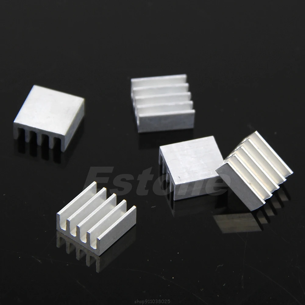 

5PCS High Quality 8.8x8.8x5mm Aluminum Heat Sink For LED Power Memory Chip IC D24 20 Dropship