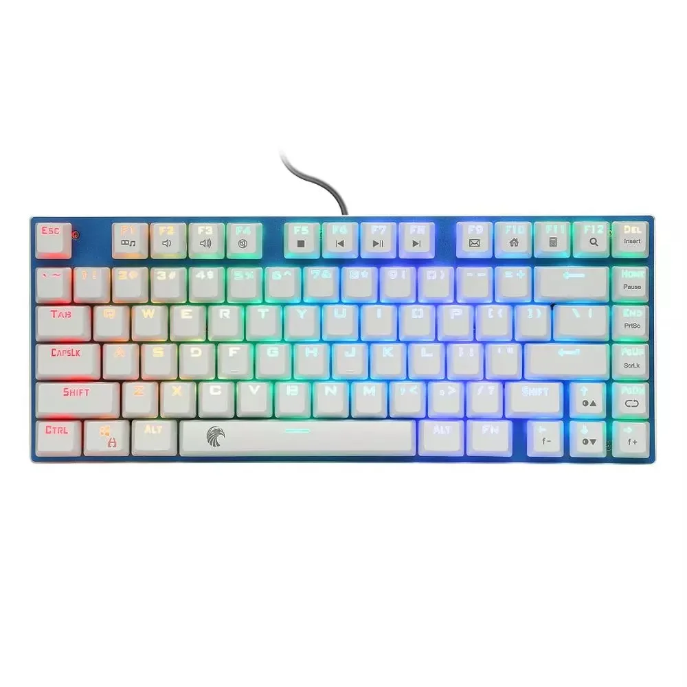 

Mechanical gaming keyboard, 81 keys, waterproof, Compact, Anti-Ghosting, with Outemu switch, LED backlight, rgb, for Mac PC, blu