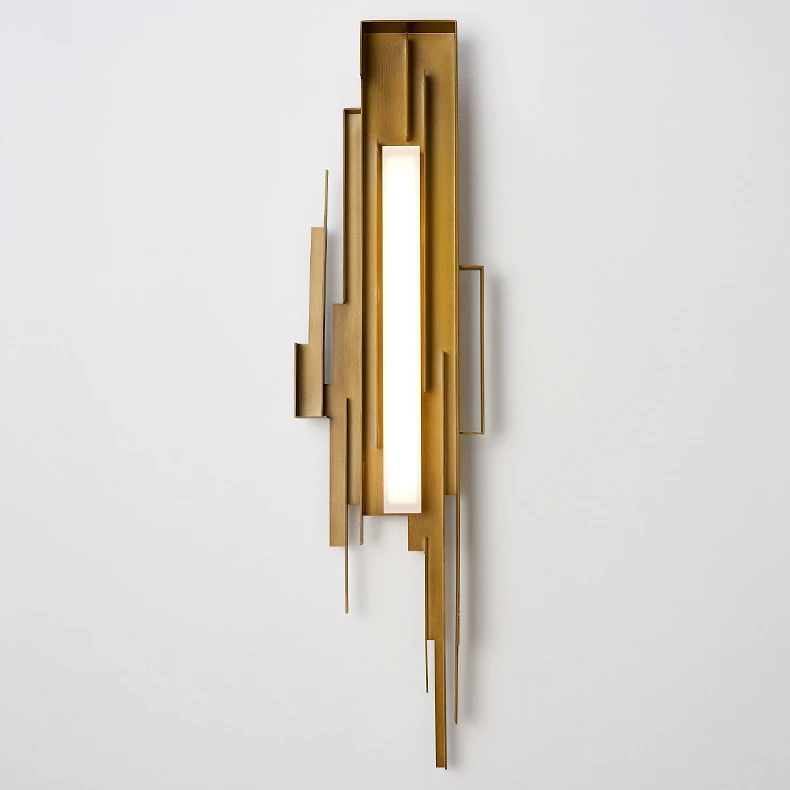 

Post-modern Golden LED wall lamp Iron luxury Lighting bedside staircase deco sconces Nordic Restaurant bedroom Fixtures