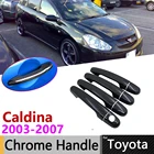Черная крышка для дверной ручки из углеродного волокна для Toyota Caldina T240 2003  2007, автомобильные аксессуары, наклейки, комплект из 4 дверей 2004 2005 2006