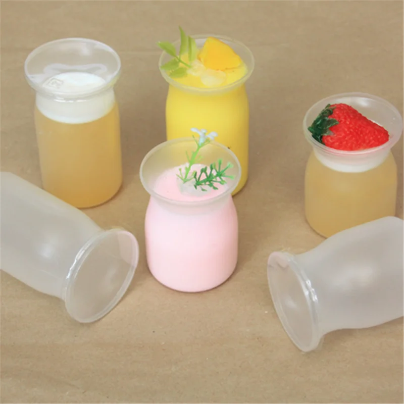 

20pcs High quality baking pudding tool 100ml 120ml creative frosted transparent yogurt jelly dessert plastic cups with lid