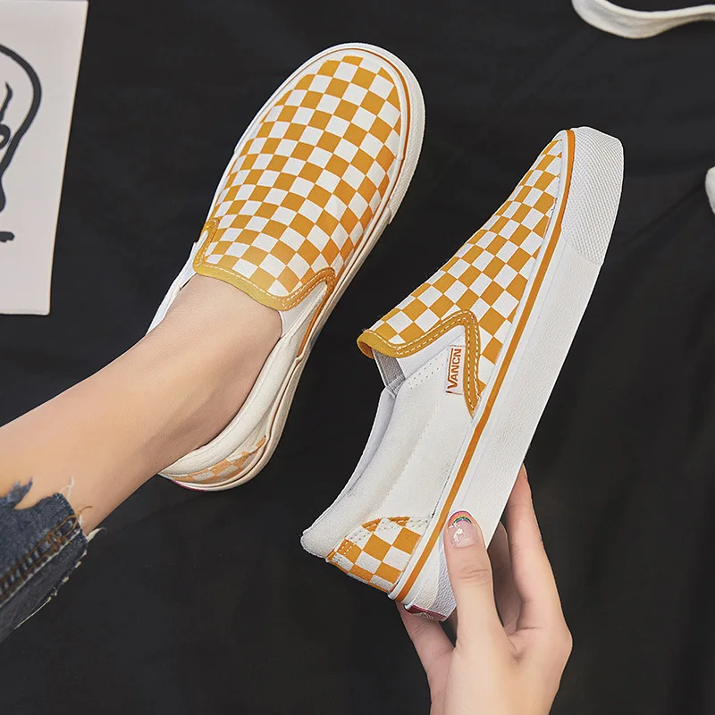 Повседневные дизайнерские женские кроссовки слипоны на плоской подошве обувь