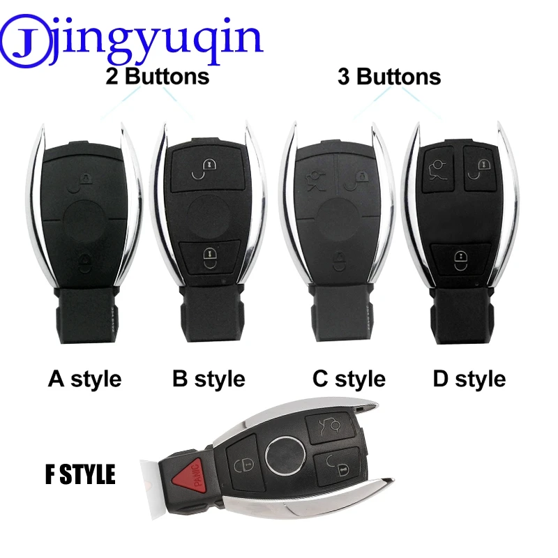 

jingyuqin 2/3/4 Buttons Smart Remote Car Key Shell For Mercedes Benz BGA NEC C E R S CL GL SL CLK SLK Remote Key Fob