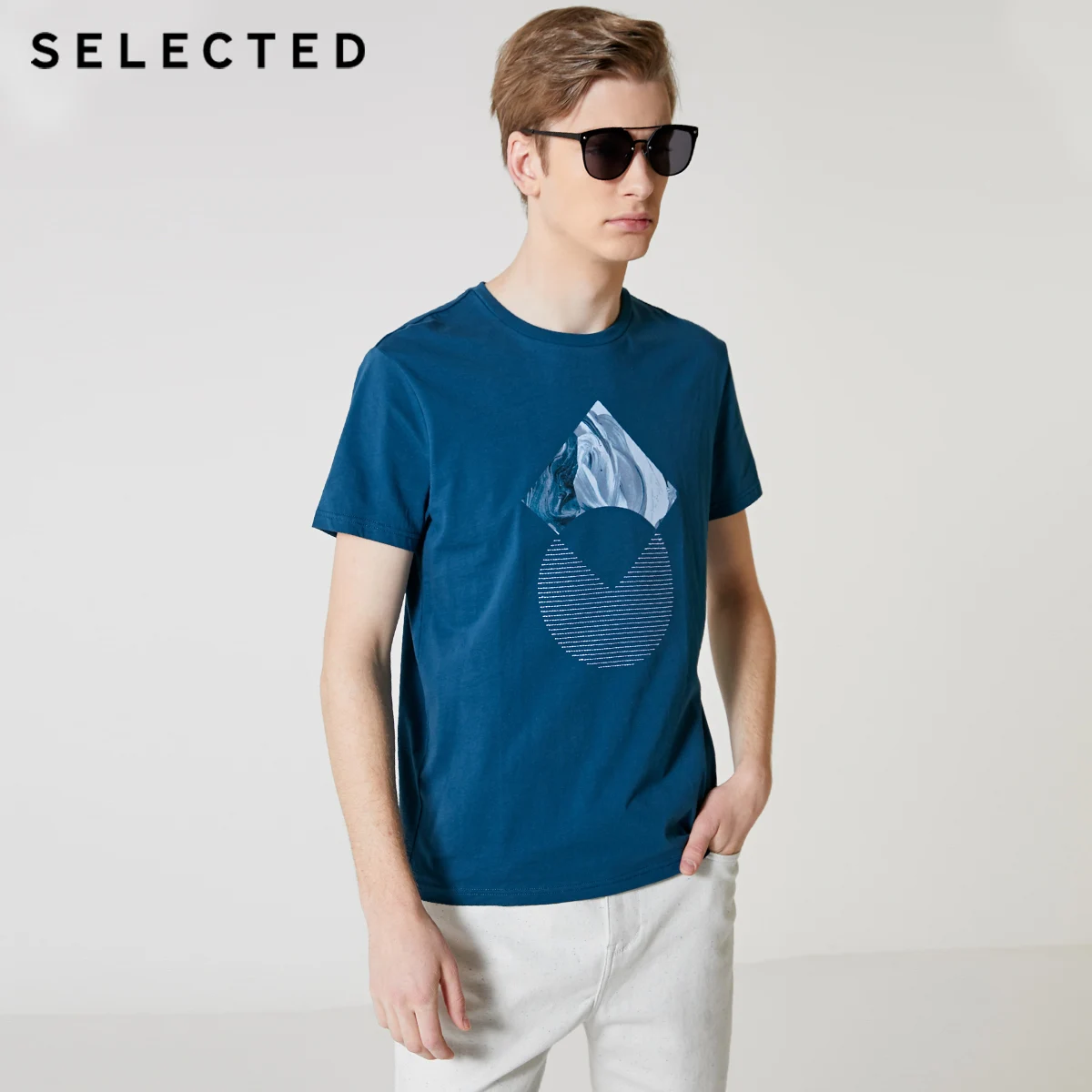 Мужская футболка с короткими рукавами 100% хлопок вышивкой|Мужские футболки| |