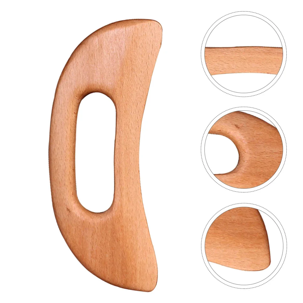 

2pcs Health Care Scraping Board Massager Board Natural Beech Massager Scraper