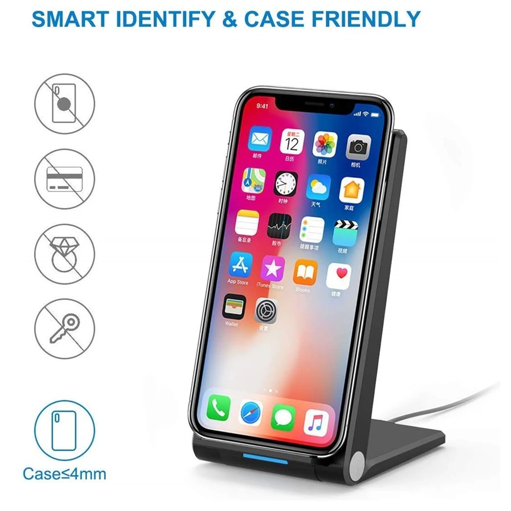 Беспроводное зарядное устройство DCAE Qi быстрая зарядка 15 Вт 10 для iPhone 11 Pro 8 X XR XS Max