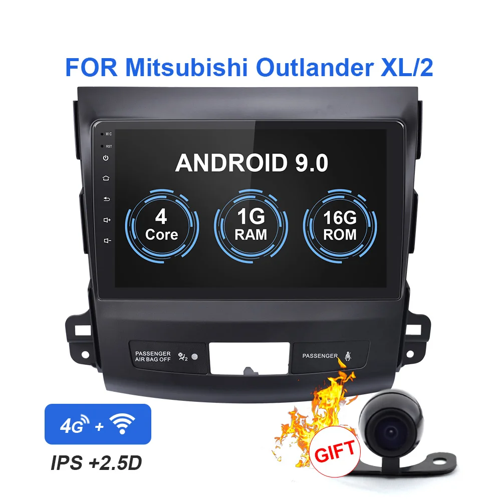 1G RAM 16 ROM YUEMAIN автомобильный DVD мультимедийный плеер для Mitsubishi Outlander XL/2 2005- 2din Android 8,1 радио магнитофон навигация gps - Цвет: 1G RAM 16 ROM