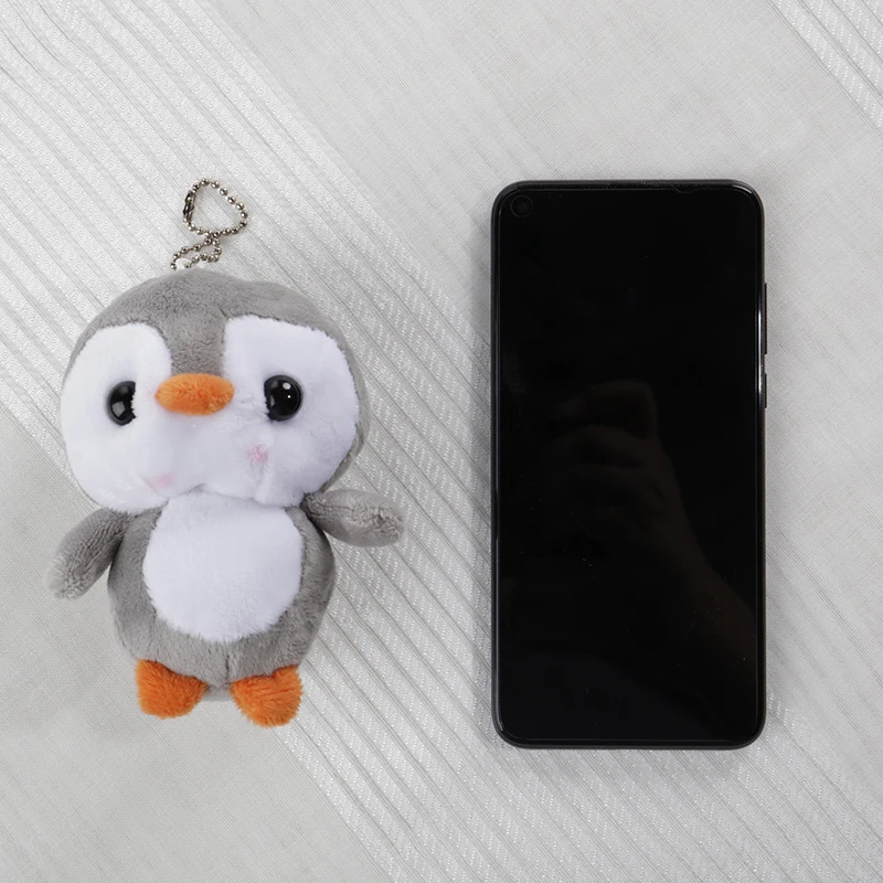 

Plush Penguin Keychains Ring Doll Porte Clef Key Cover Cap Pendant Pluff Infant Wind Chime Lovely Baby Pram Infant Soft Toys Kid